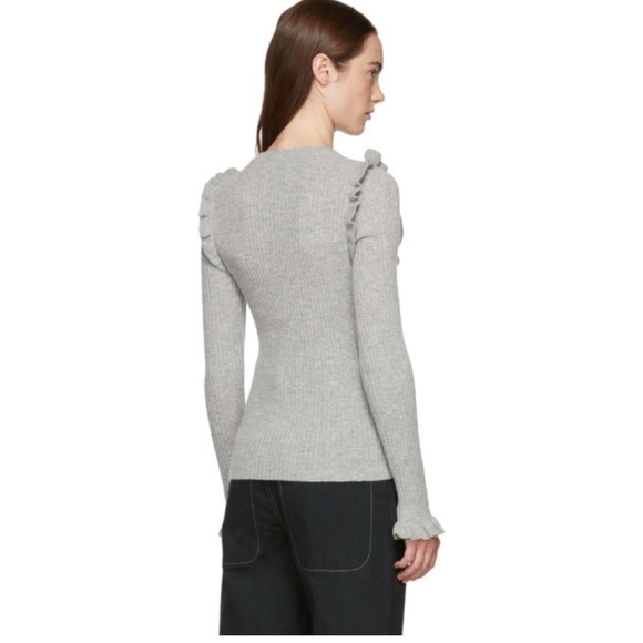 See By Chloe Ruffle Sweater in Drizzle Grey - Picture 5 of 8